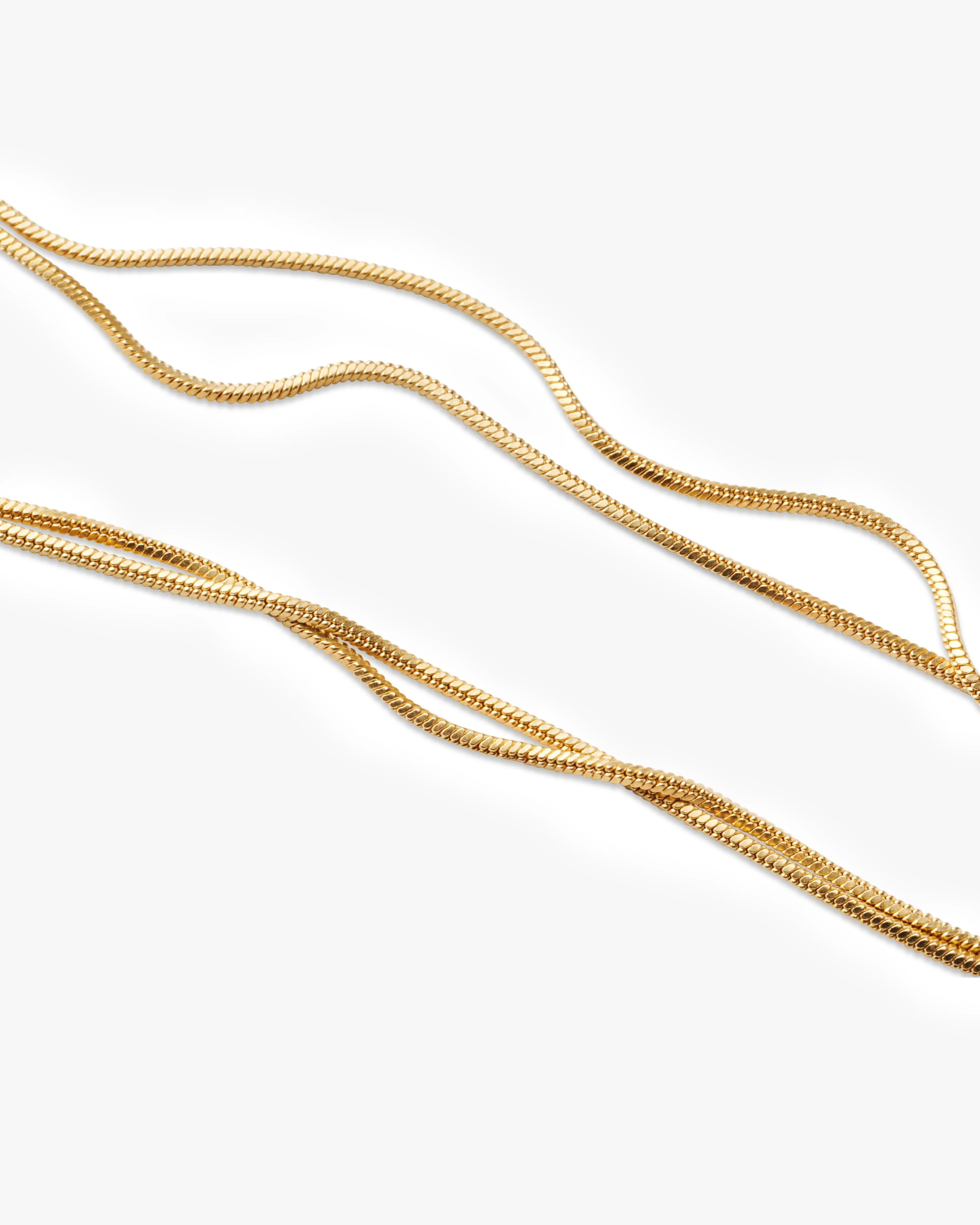 Double Chain Anklet - Gold - Image 4
