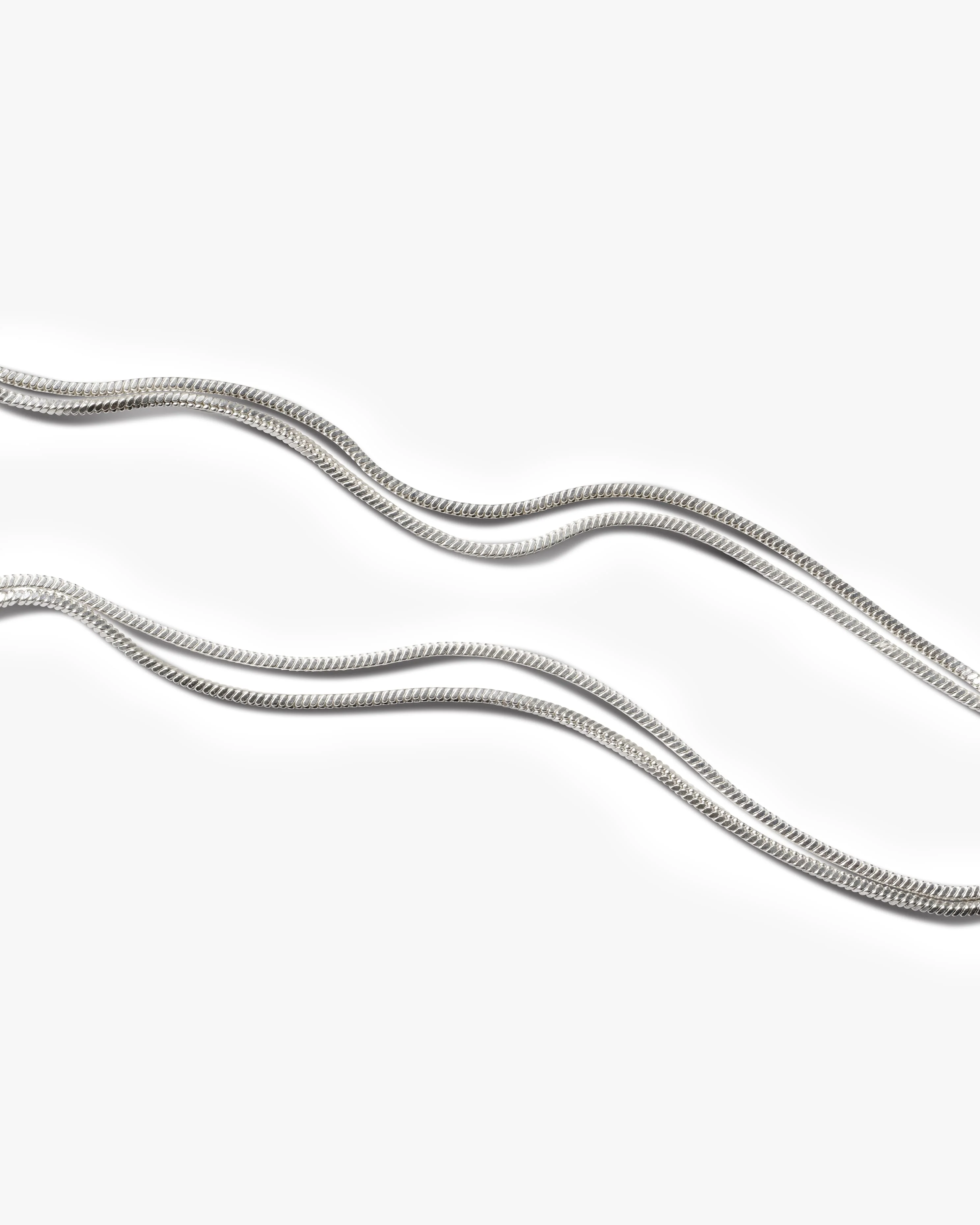 Double Chain Anklet - Silver - Image 4